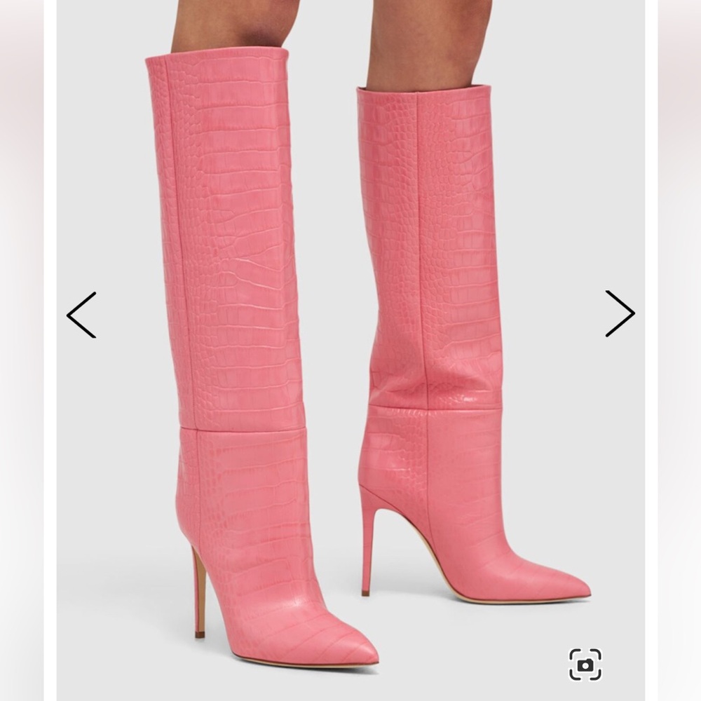 PARIS TEXAS
85mm Mock-Croc Stiletto Knee Boots
